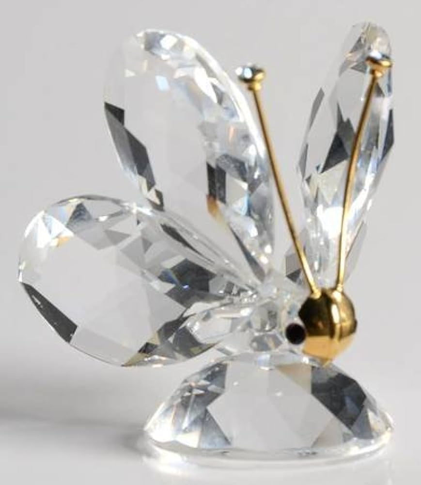 SWAROVSKI フィギュリン Butterfly Jewel Amazon.com: SWAROVSKI CRYSTAL BUTTERFLY W/ Gold Nose & Crystal