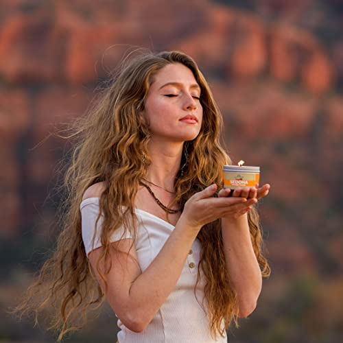 Sedona Smudge Candle For Cleansing Negative Energy + Handmade In Sedona With Soy Wax, Essential Oils, Real Sage, Cedar, Sweetgrass + Smokeless Alternative To Sage Smudge Sticks, Incense And Bundles #TOP2