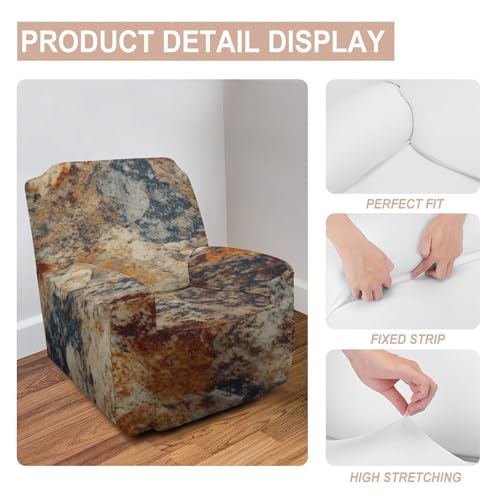 Housse de canapé simple imprimé granit en polyester matelassé protectrice