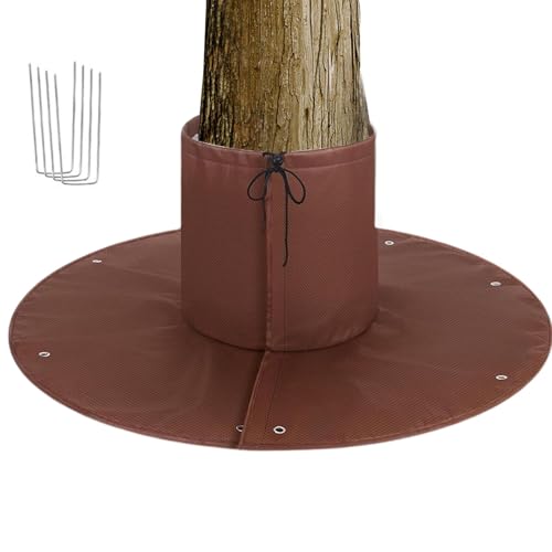 WJnflQN Protectores de raíces de palmera | Protectores de raíces de árbol de 3 capas con clavos de tierra, mantas reutilizables para paisajistas, jardineros, huertos, parterres, arbustos, exteriores e