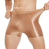 ZC8bdbd Glänzende Herren-Unterwäsche, Sport-Boxershorts, Kaffee, Large
