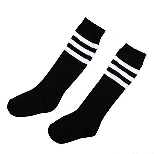 Ewanda Store 4 Pairs Cotton Knee High Long Soccer Socks Team Socks For Kids Children Girls Boys Toddlers,6-7 Years Olds Kids #TOP4