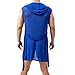 Cambkatl Men's Mesh Sheer Sexy Sleeveless Summer Robe Hooded Bathrobe Nightwear
