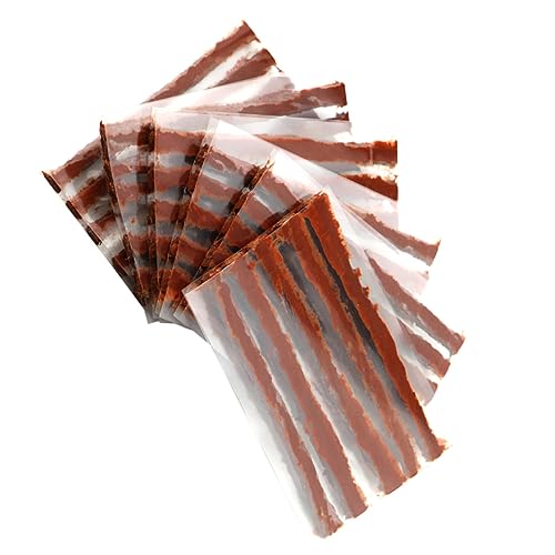 Ciieeo 30Pcs Motorcycle Car Tubeless Tire Repair Strips Quick Puncture Sealer for Bikes Scooters Cars Durable Brown Repair Plugs for Tire Maintenance