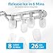 Aeitto Ice Maker Countertop 26lbs/24H, Ice Machine 8 Ice Cubes Ready in 6 Mins, 2 Sizes of Bullet Ice Portable Ice Makers with Basket & Scoop, Auto Self-Cleaning for Home/Kitchen/Office Stainless