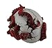 Veronese Design The Abyss Lurks Within Red Octopus Inhabiting a Human Skull Statue