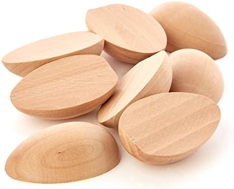 Pack of 16 Unfinished Split Wood Eggs by Factory Direct Craft - Wooden Half Eggs for Easter Decorations and Holiday Crafts (Size - 2 L x 1-3/8 W)