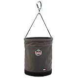 Ergodyne Arsenal 5945 X-Large Canvas Tool Bucket with Swiveling Carabiner, Gray