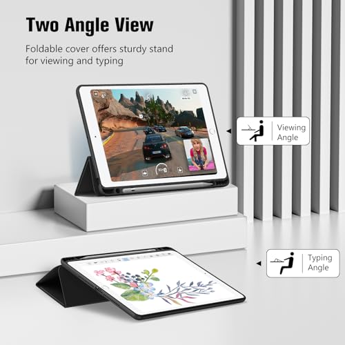 ProCase Smart Case for 10.5” iPad Air 3rd Generation 2019 / iPad Pro 2017, Slim Stand Cover with Pencil Holder Soft TPU Back for Air 3 -Dark Black by ProCase - Image 6