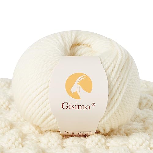 Gisimo 100% Merino Wool Yarn, 3-Ply Luxurious and Soft Yarn