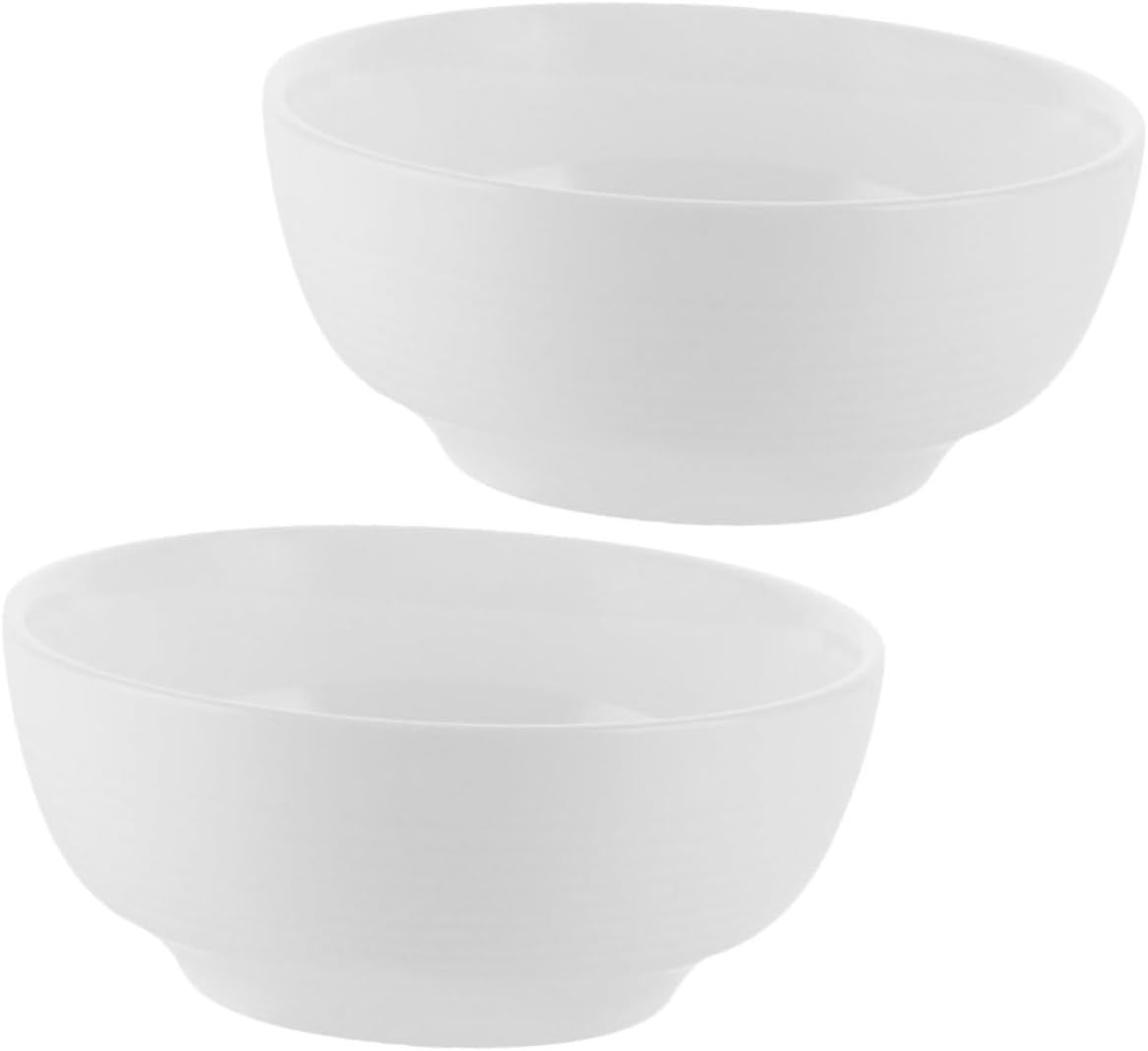 2pcs Ceramic Bowl Large Bowls Serving for Salad Pasta Cereal Soup Hotel Restaurant Elegant