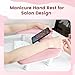 JODSONE Pink U-Shaped Manicure Arm Rest for Nails Tech with Rotating 360°Built-In Phone Holder and Adjustable Nail Arm Rest Detachable Manicure Hand Rest for Salon Design