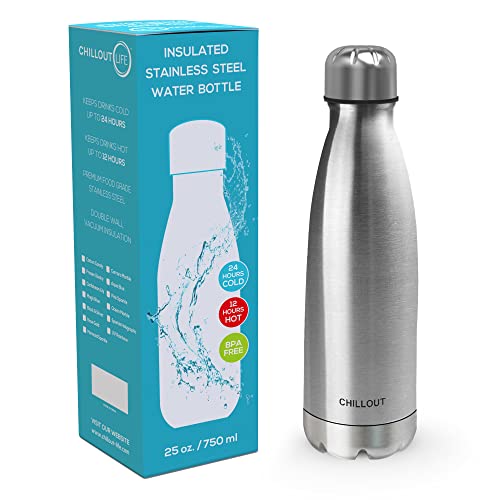 Image of CHILLOUT LIFE 25oz Insulated Stainless Steel Water Bottle, Leak Proof