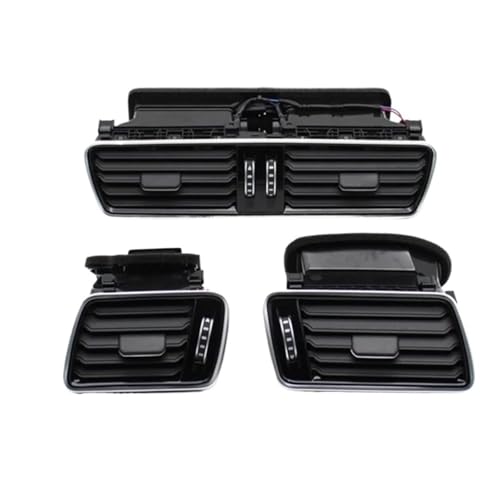 Climatisation de voiture LHD buse centrale Passat B6 B7 CC grille d'aération noire 3PCS