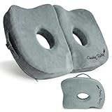 Cushy Tushy Seat Cushion | Premium Foldable Sit Bone Cushion for Pressure Relief, Hip, Hamstrings & Sciatica Comfort | Butt Pillow | Ergonomic Ischial Tuberosity Support for Home, Office & Driving