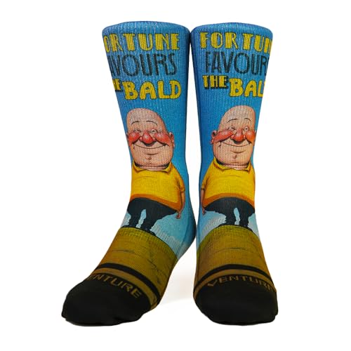 Calcetines para calvos Venture Fortune Favours The Bald ultra suaves casuales