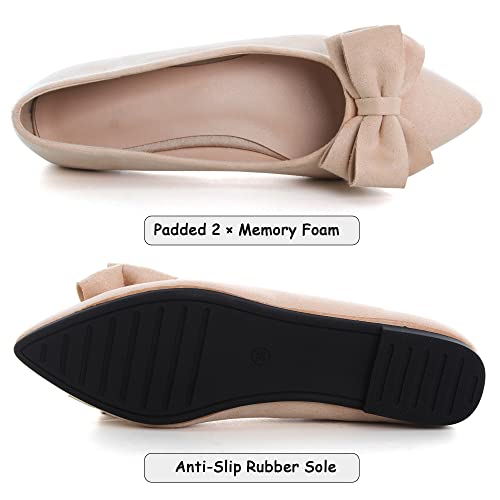 Image of Dear Time Women's Ballet Flats Dress Ballet Shoes Slip on for Office Work Comfortable Shoes