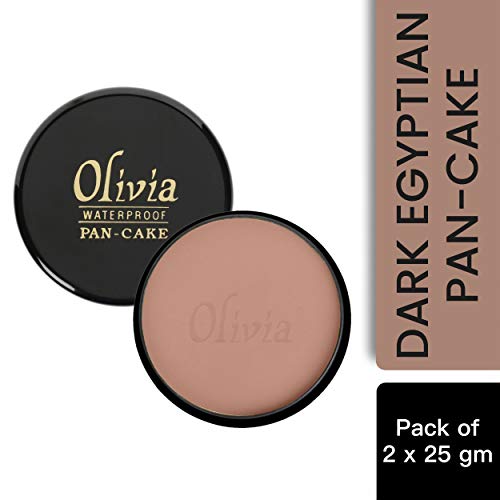 Image of Olivia 100% Waterproof Pan Cake Dark Egyptian Makeup Concealer 25g, Shade No.929 - Pack of 2