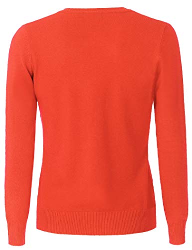 Image of Women's Long Sleeve Button Down Crew Neck Soft Knit Cardigan Sweater