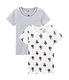  Petit Bateau Mädchen Tee Shirt MC_4808400 Unterhemd, Mehrfarbig (Variante 1 00), 116 (2er Pack)