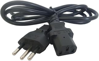Kit Com 5 Cabo De Força Energia Atacado Para Computador Pc Monitor Padrão Novo Atacado