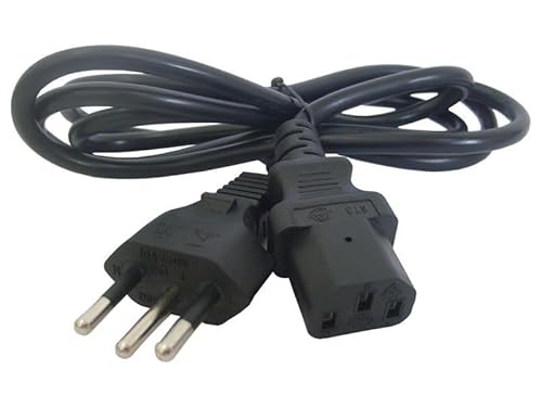 Cabo De Força Energia Para Computador Pc Monitor Padrão Novo