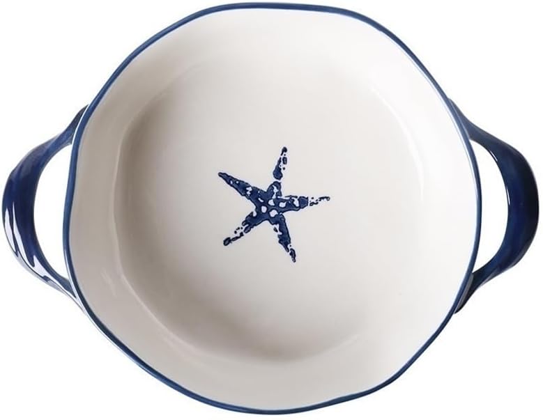 Casserole Dish Ceramic Large Double Ear Baked Rice Tray Oven Microwave With Baking Bowl Creative Breakfast Utensils Kitchen