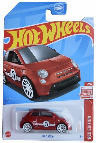 Hot Wheels Fiat 500e red Edition 2/12 miniatura 1