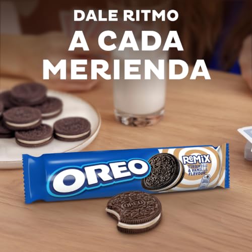 Miniatura 5 de Oreo Remix Tiramisú, Galletas Rellenas Crema Sabor Tiramisú Y Vainilla, La Merienda Para Compartir Y Disfrutar, Pack De 16, 157 G
