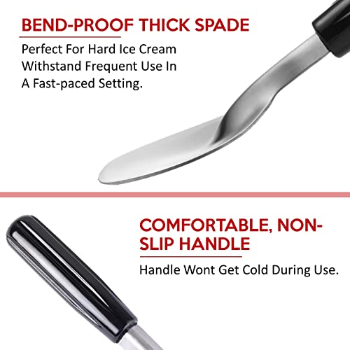 Ice Cream Spade - Stainless Steel Ice Cream Paddle for Hard or Creamy Ice Cream - Ice Cream Scoop with Comfortable Plastic Handle - Heavy Duty Strong, Durable Bend Proof Ice Cream Scooper - Thumbnail 5