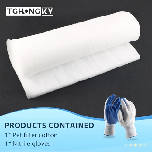 TGHongKy G4 Filtermatte 1m*1m*2cm G4 Filter Zuschneidbar Filtermatte Luftfilter G4 ISO COARSE 50% Rolle Filtermatte für Lüftung, Klimaanlage, Werkstatt Filtervlies Lüftung mit Nitrilhandschuhe Parts