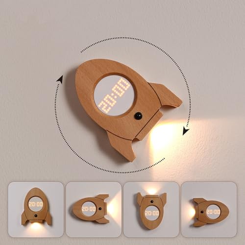 Lámpara de pared con sensor de madera quitamiedos infantil 2
