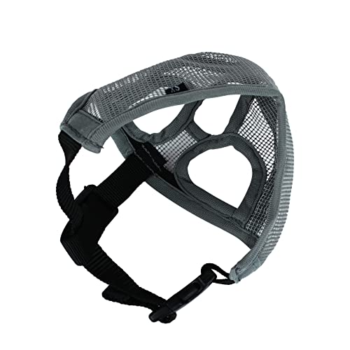 Short Snout Dog Muzzle Mesh Nylon Muzzle To Prevent Biting Barking Shih Tzu Muzzle Soft Breathable French Bulldog Pug Muzzle Training Pets Dog Mouth Cover Mask Adjustable for Large Medium Small Dog - Image 4