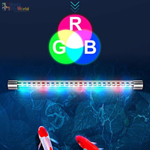 Image of VAYINATO Nemo (T4-500 Pro) Submersible Colour Changing Double Row LED Light for Aquarium Fish Tank Suits 1.5~3 Feet Tank | WRGB | 3 Mode | Water Proof (Aluminium Bracket)