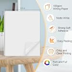 40 Sheets Printable Sticker Paper for Inkjet Printer, Letter Size 8.5" x11” Matte Sticker Printer Paper Full Sheet Labels, Sticker Paper for Printer Sticker Labels, for Laser/Inkjet Printers