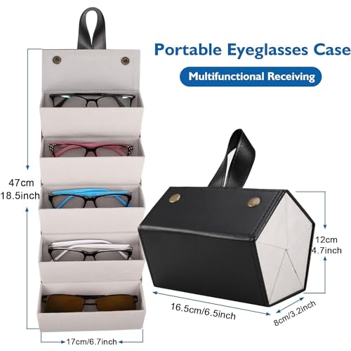Image of Travel Sunglasses Organizers Sunglass Travel Case Sunglass Travel Case for Multiple Pairs(4 slot,5 or 6 slots)