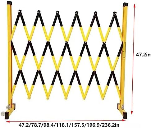 Mobile Parking Barrier - Retractable Traffic Barricade Folding Portable Scissor Gate for Driveway Outdoor Security Gate Expandable Fence for High Driveway Protection image 3