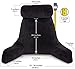 Husband Pillow XXL - Reading Pillow Bed Chair with Arms & Back Support - Black - Back Pillow for Bed Sitting Up - BedRest Arm Pillow - Comfy Reading Pillow for Adults