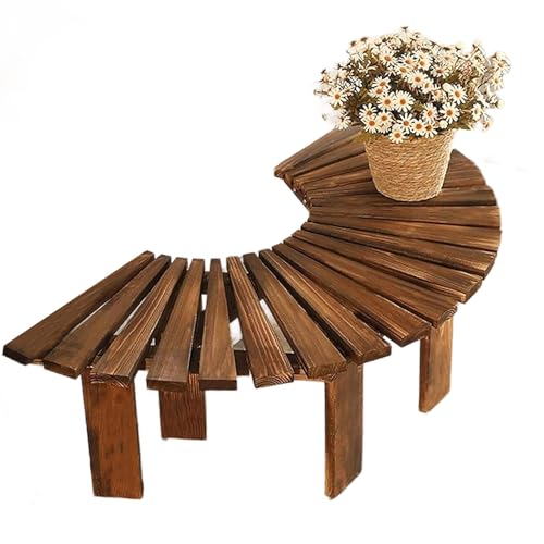 Banc d'arbre en bois résistant aux intempéries pour extérieur