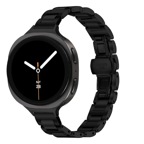 Samsung Galaxy Watch 8 40mm 44mm�p���^���X�g���b�v ���߉\�Ȑ܂肽���ݎ��o�b�N�� �G���K���g�ȃJ�W���A���X�^�C���o���h Samsung Galaxy Watch 8 Classic 46mm ���f�B�[�X �����Y