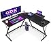 Produktbild ODK Gaming Tisch, Gaming Schreibtisch Eckschreibtisch für Gamer, Schreibtisch L Form mit Monitorständer für Büro (Schwarz, 127 x 127 cm)