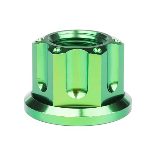 Image of Titanium M6 M8 M10 M12 M14 M16 Flange Bolt Nut Bicycle Motorcycle Rear Axle Car Modification Accessories Pack of 6 (M12 Pitch 1.5mm, Green)