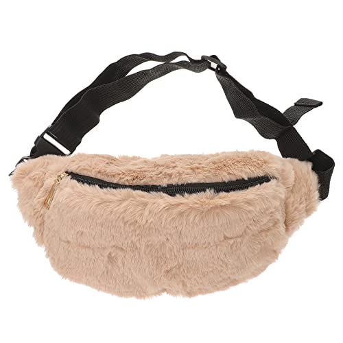 WRITWAA Riñonera de Felpa para Mujer Otoño E Invierno, Bolso Cruzado Portátil y Ligero Diseño Colorido y Moderno para Running y Uso Diario Color Aleatorio
