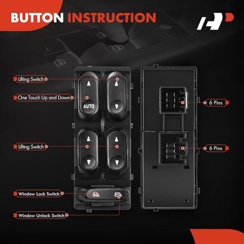 A-Premium Front Left Driver Side Power Window Switch by A-Premium - Used condition - Image 4