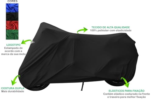 Capa De Tecido Para Cobrir Moto Triumph Thruxton 900 (Preto)