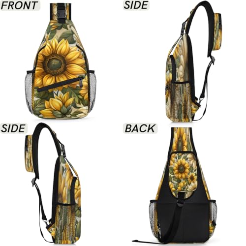 Bolso bandolera unisex con diseño floral miniatura 6