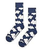 Happy Socks Calcetines Cloudy Algodón Hombre Mujer Azul marino Blanco 41-46