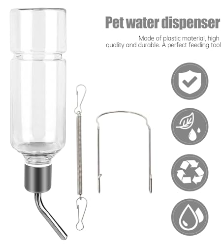 XULEGGNK Trinkflasche Hasen Winterfest 2 Stück, Hamster Trinkflasche, Meerschweinchen Trinkflasche, Hasentrinkflaschen, Trinkflasche Nager, Trinkflasche Kaninchen, Zubehör (180 ml + 350 ml)