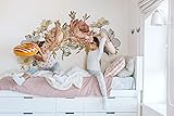 Murwall Kids Floral Wall Decal Soft Vintage Peony Flower Wall Sticker