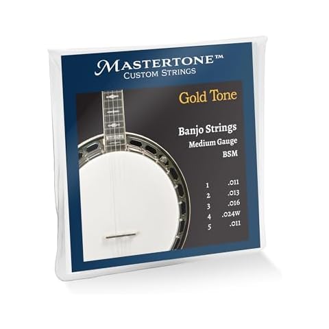 Gold Tone Mastertone™ BSM Banjo Medium Gauge Strings (.011,.024w, .016, .013, .011) Cover